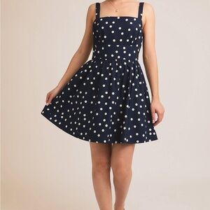 Gilli Navy Polka Dot Kids Dress Size Small